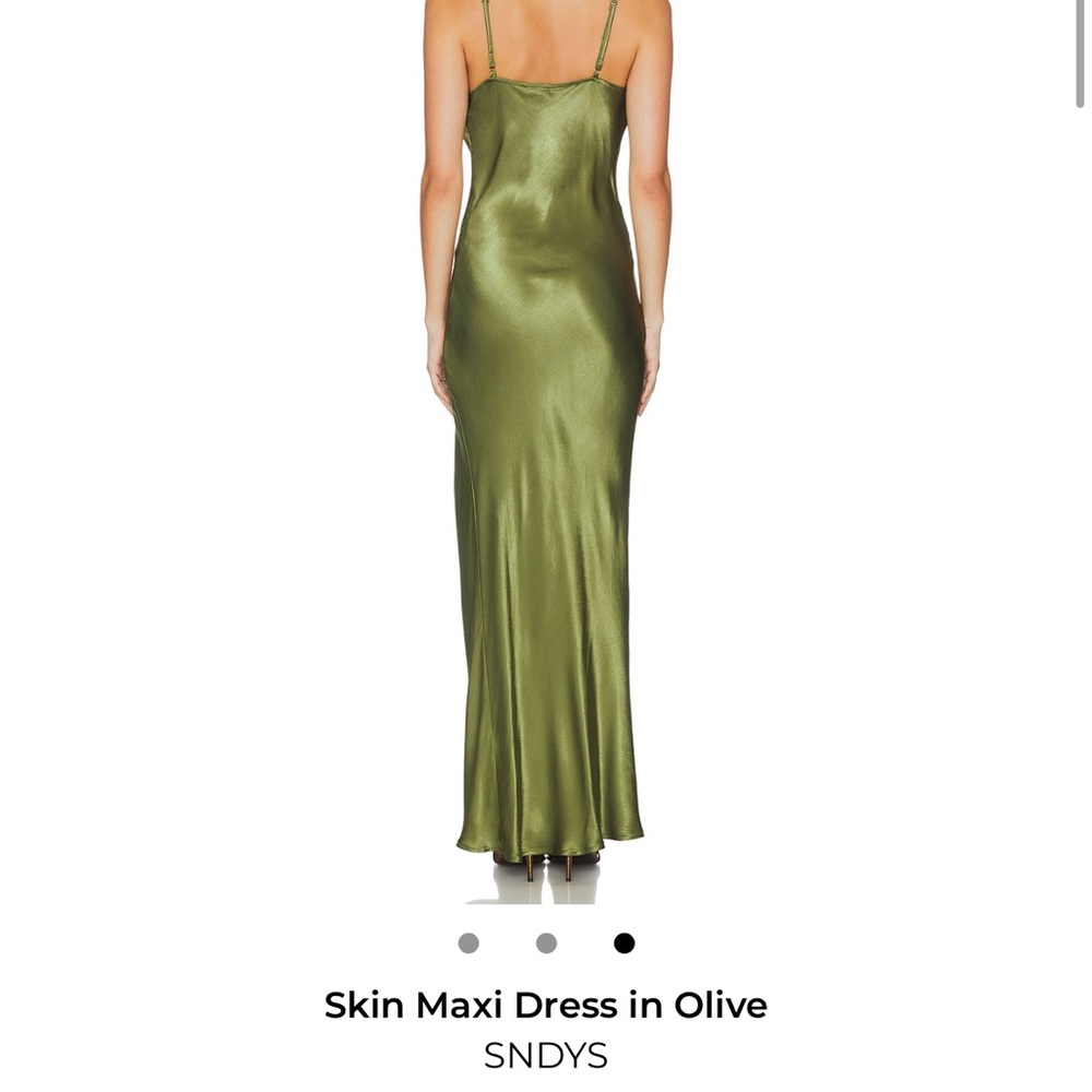 SNDYS Skin Maxi Dress in Olive - Picture 3 of 7